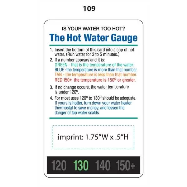 Hot water gauge thermometer