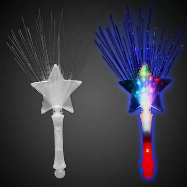 Star-shaped fiber optic wand
