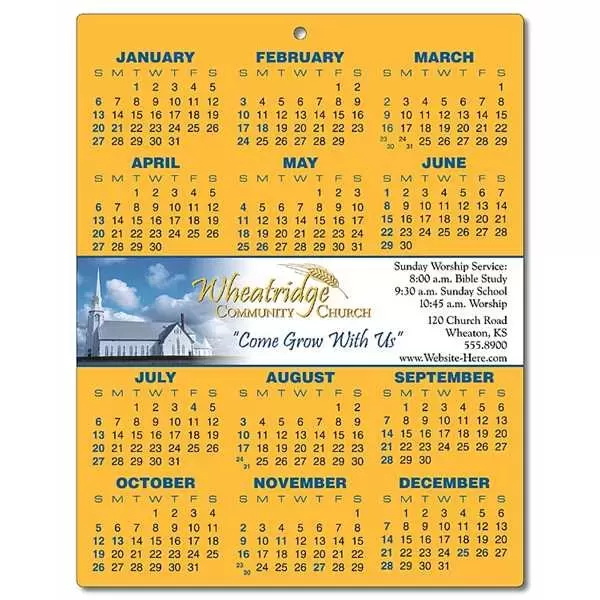 Religious Laminated Calendar Card