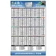 Laminated Card Football Schedule