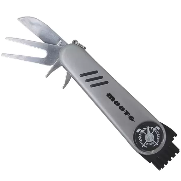 Multi-function golf tool/knife. 