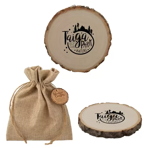 Natural Poplar wood coaster