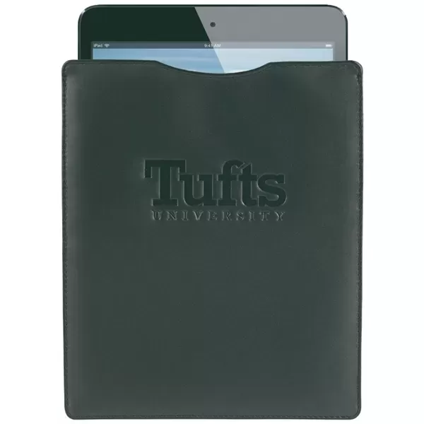 Padded leather tablet sleeve