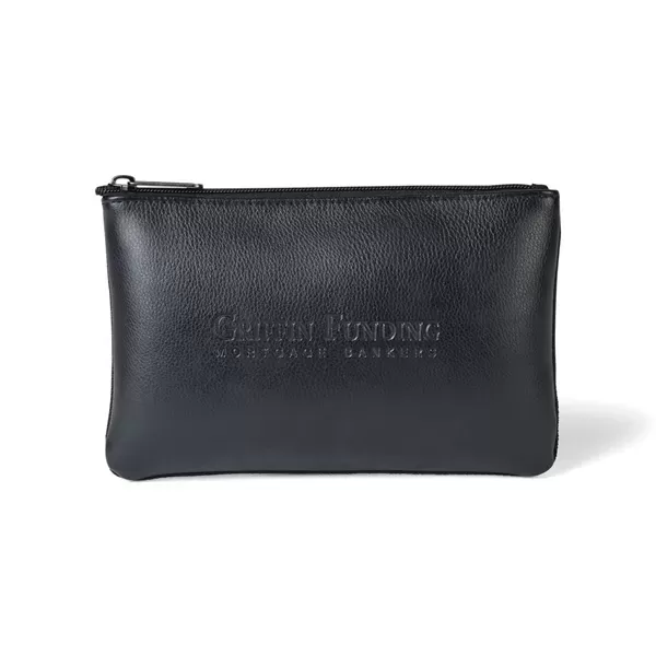 Leather pouch with top