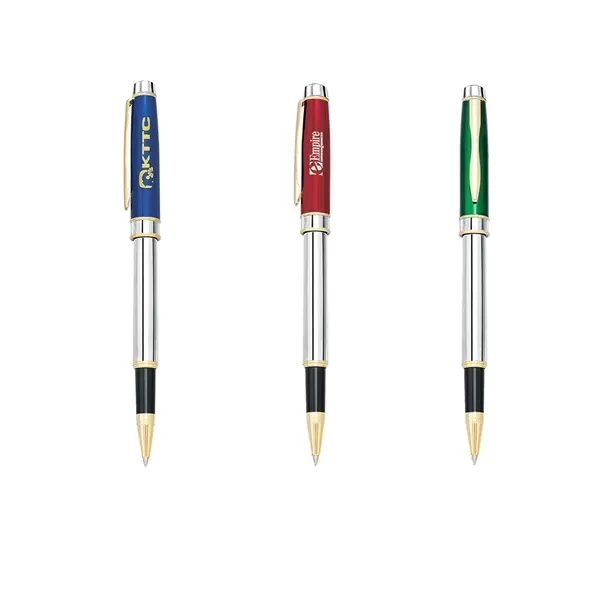 Metal cap-off rollerball pen