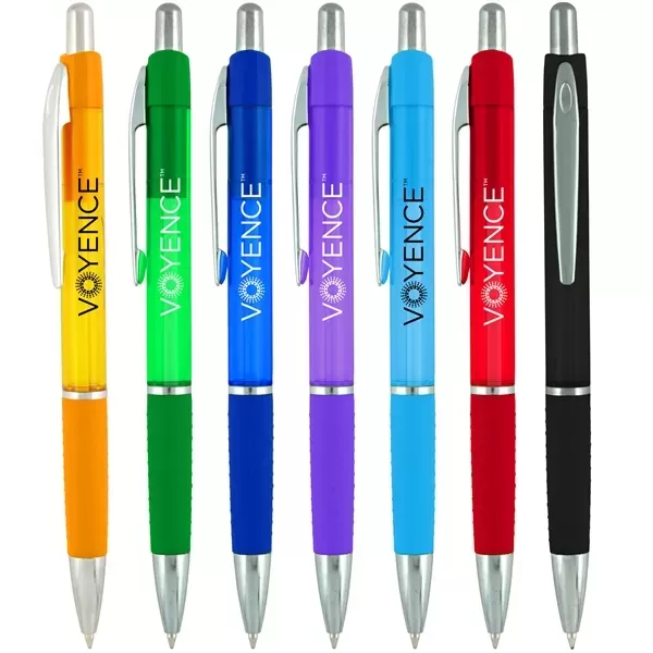 Plastic plunger-action ballpoint pen