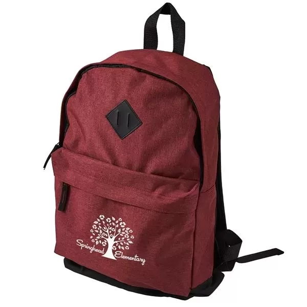 Heathered executive backpack with
