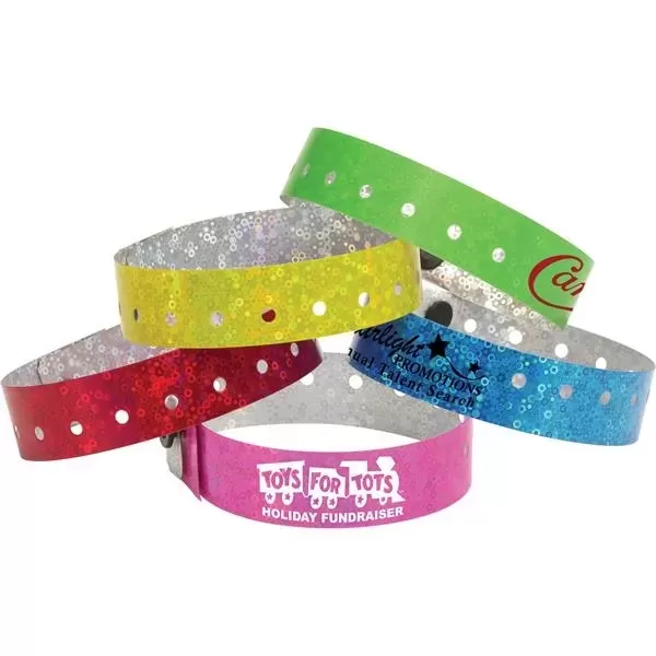 Glitter wristband with colorful