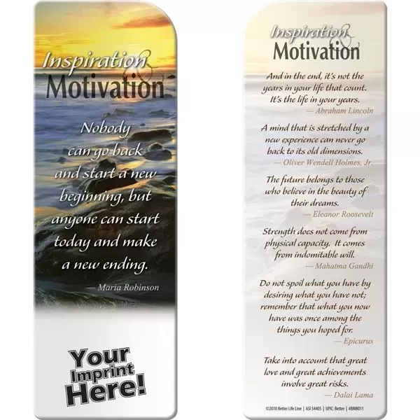 Promotional bookmark with double