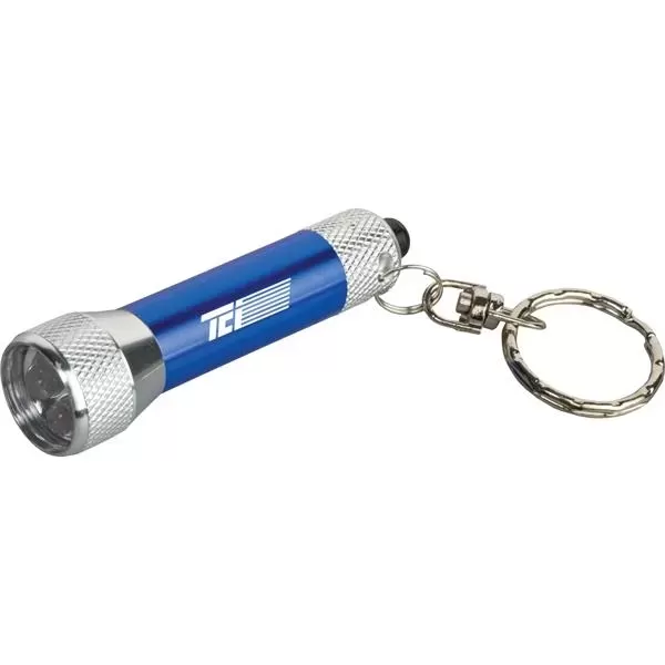 Metal flashlight with key