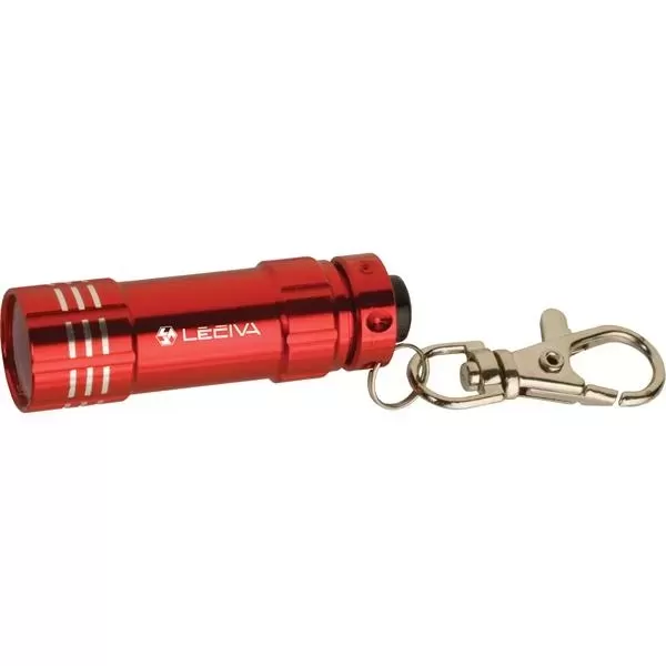 Metal flashlight with key