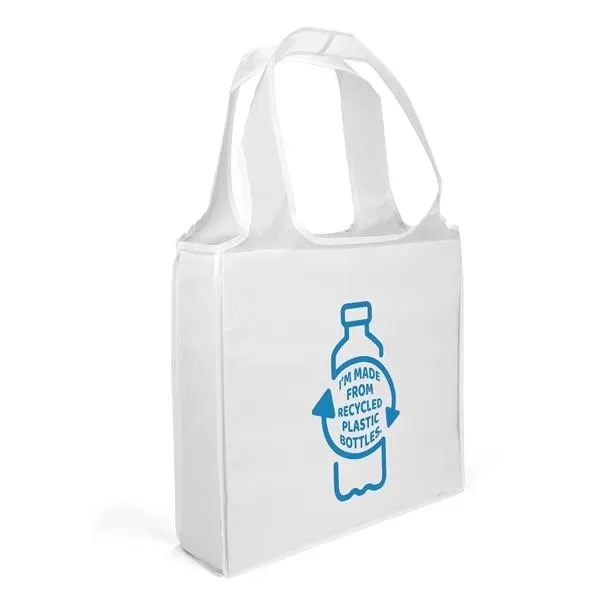 Polyester tote made from