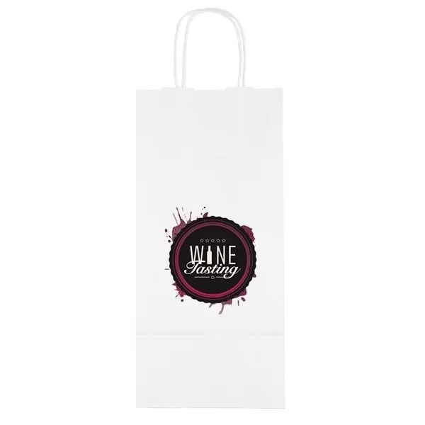 White kraft paper shopper