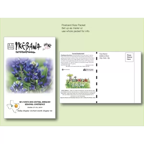 Texas Bluebonnet Seed Packet.