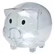 Plastic piggy bank with