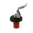 Snap-down bottle stopper with