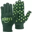 Green knit gloves with
