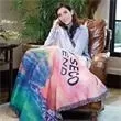 Sublimated tapestry throw made