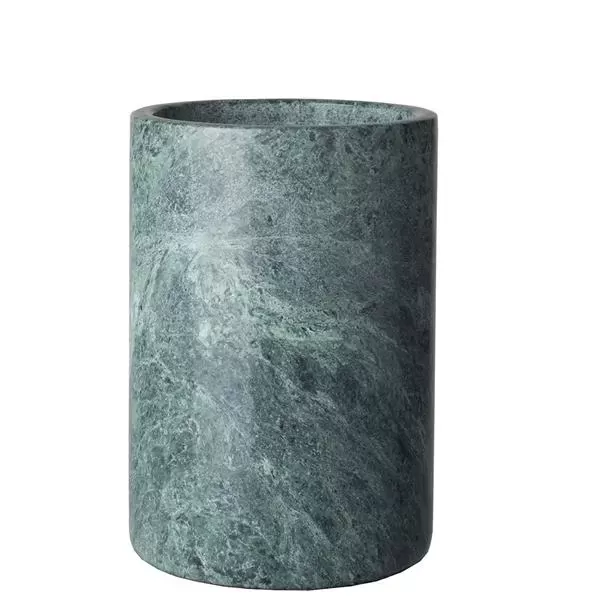 Green marble wine cooler.