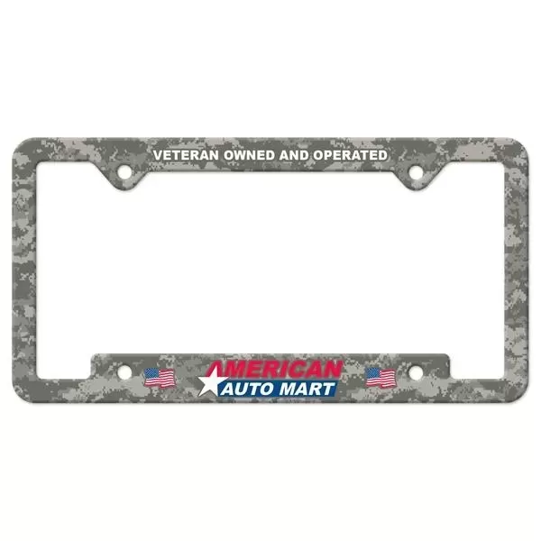 White Auto License Frame