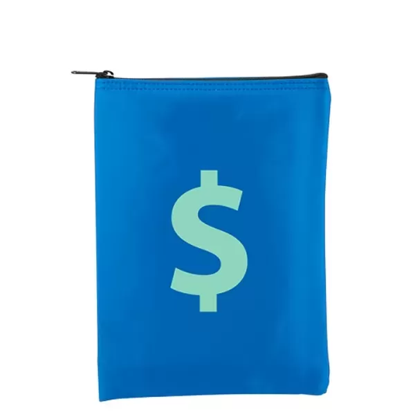 Vertical bank bag with