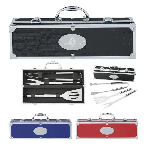 BBQ set in aluminum