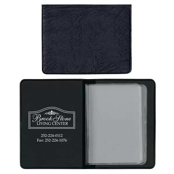 Foldover multi-sleeve wallet. 