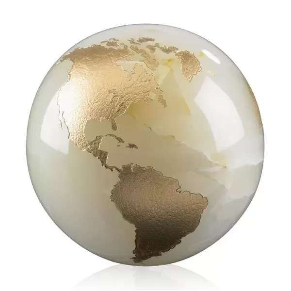 Gold filled globe award-