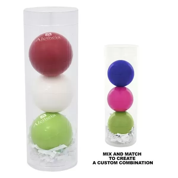 Three-piece lip moisturizer ball