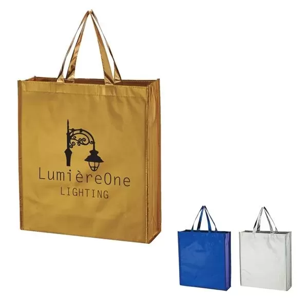 Metallic Non-Woven Shopper Tote