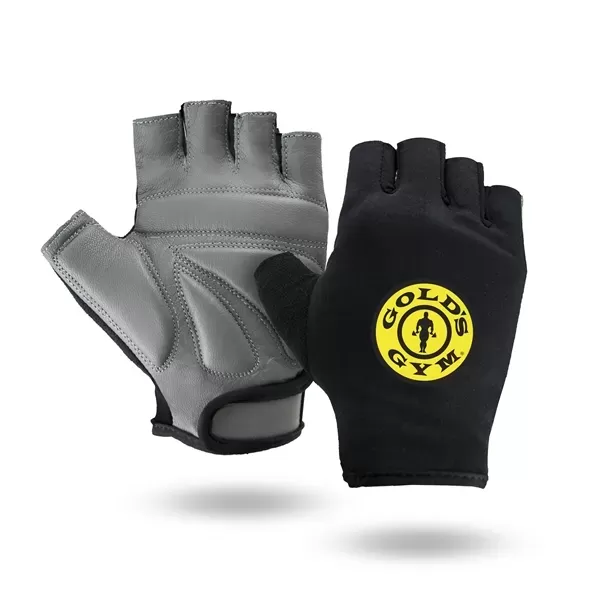 Workout gloves, gray leather