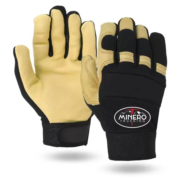 Mechanics gloves, premium grain