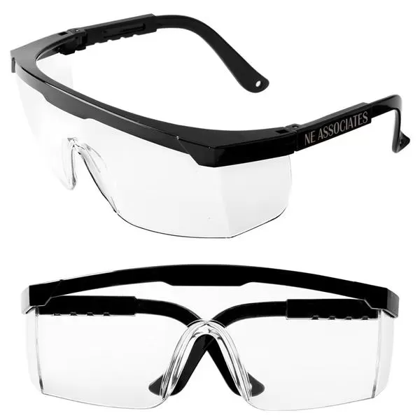 Safety glasses with adjustable