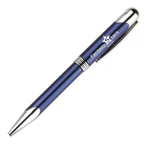 Metal twist-action ballpoint pen
