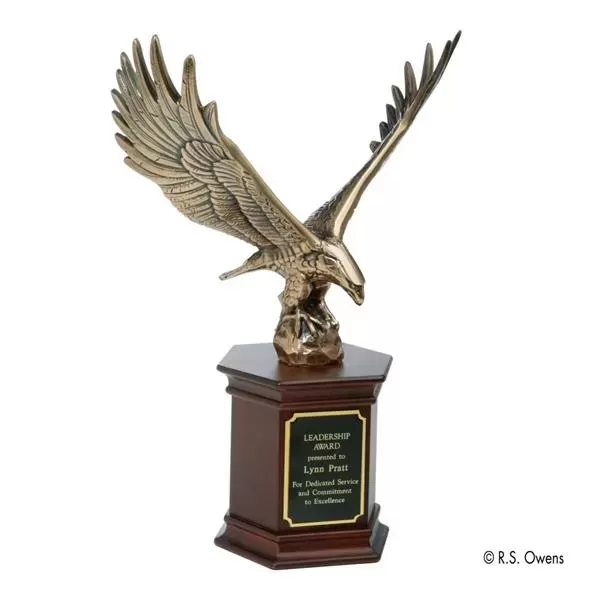 Antique bronze eagle leadership