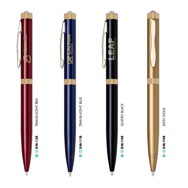 Solid brass twist-action ballpoint