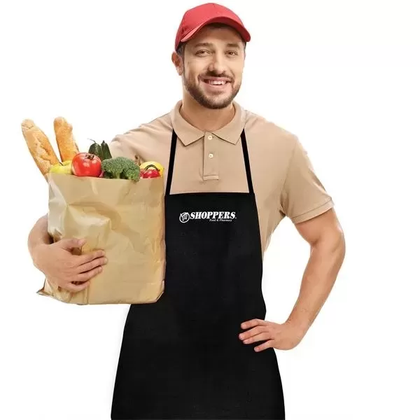 Non-woven bib apron with