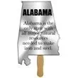 Alabama State shape hand