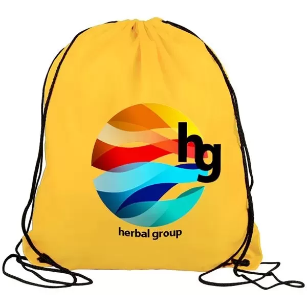 Drawstring Backpack with Digital