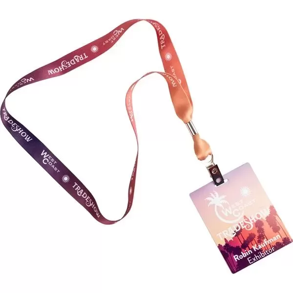 Sublimated conference combo lanyard