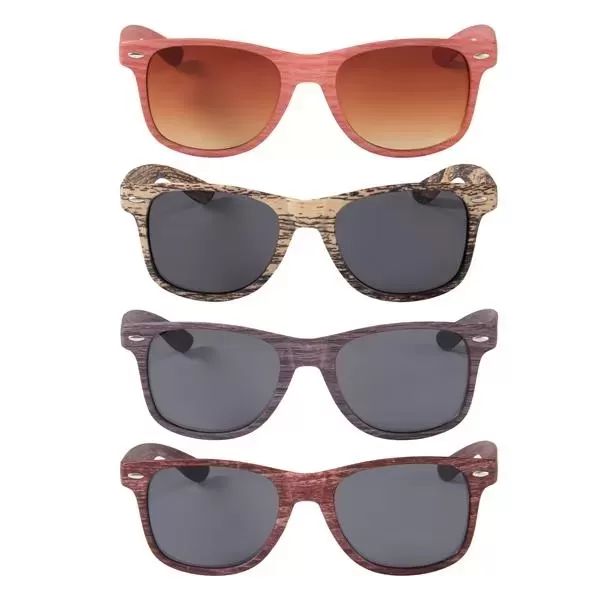 Wood grain sunglasses with