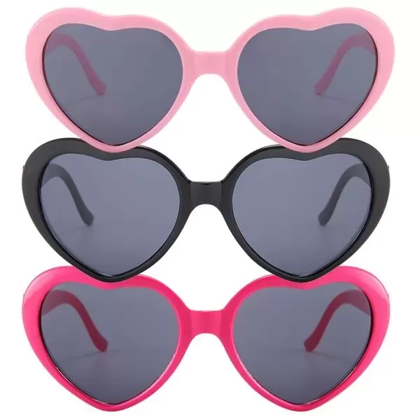 Heart shaped sunglasses with