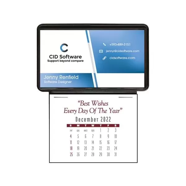 Business card calendar without