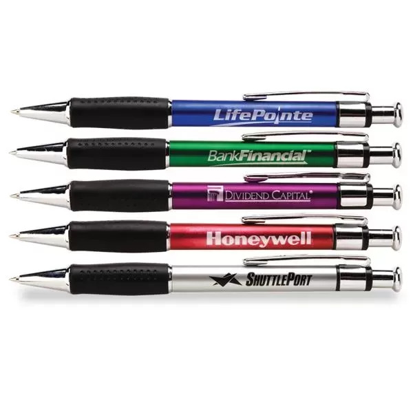 Plunger metallic colored pen
