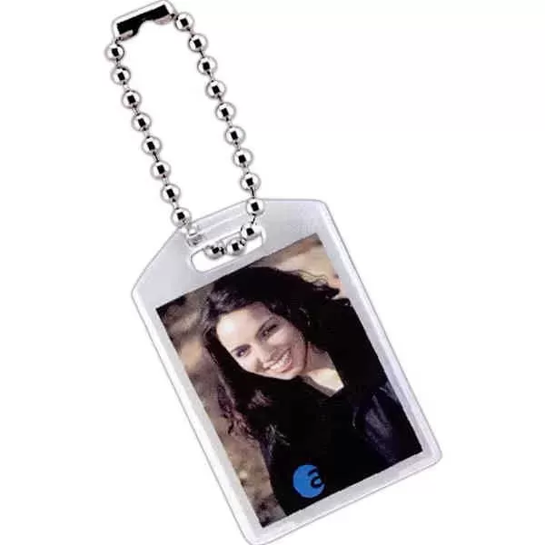 Slip-in key tag with