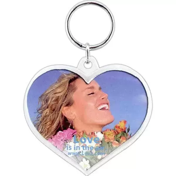 Snap-in heart key tag