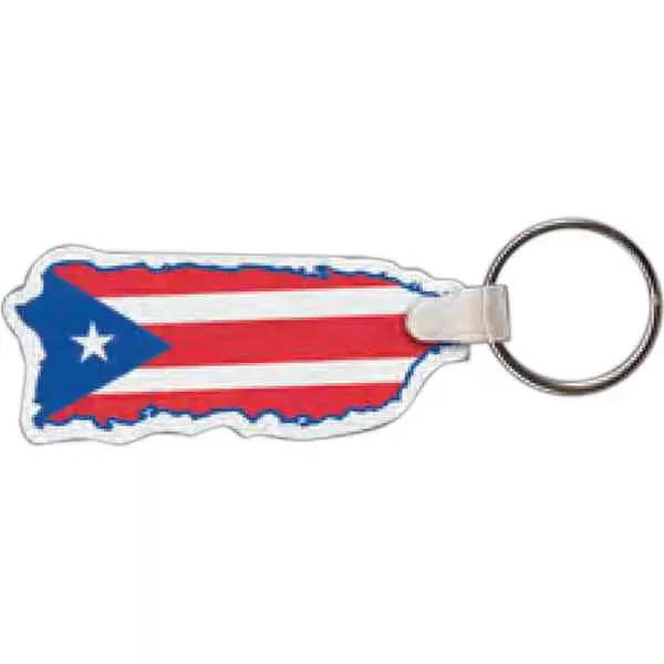 Puerto Rico-shaped key tag,
