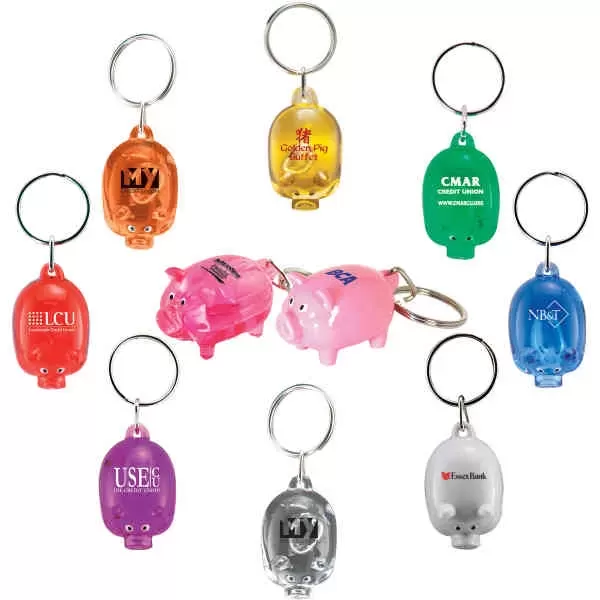 Pig shaped key tag