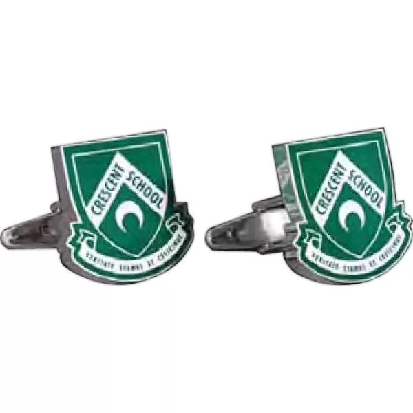 Custom crest shape cufflinks