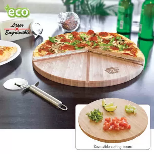 Gourmet bamboo reversible pizza
